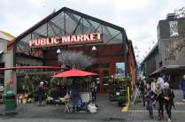 Chegando ao Granville Island Public Market, em Vancouver, no Canadá